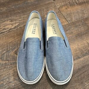 Lauren Ralph Lauren Janis Slip-On Sneakers‎ Light Blue Size 6.5